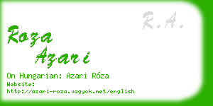 roza azari business card